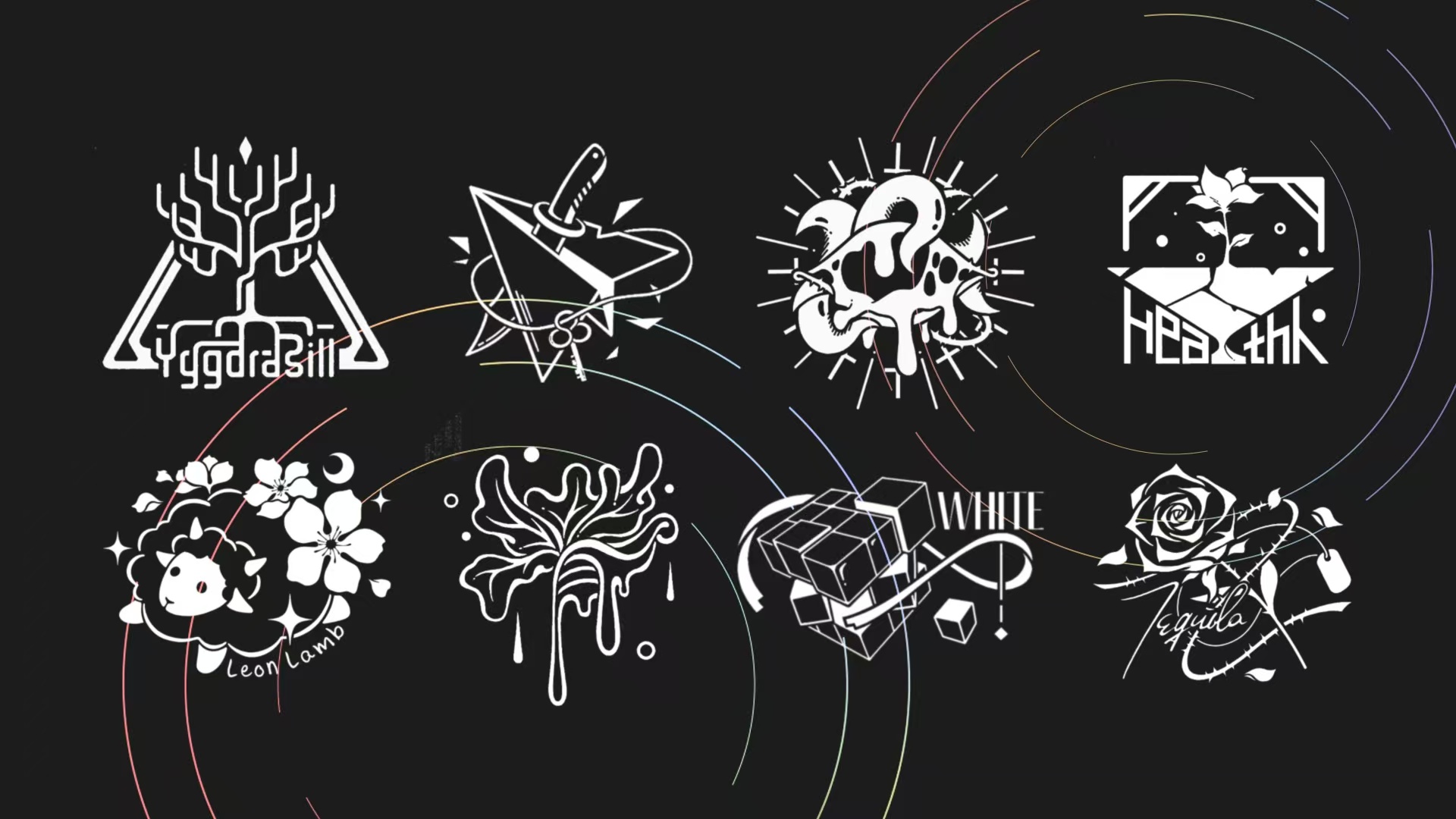 Basic Logo (No font, black and white, simple graphics)